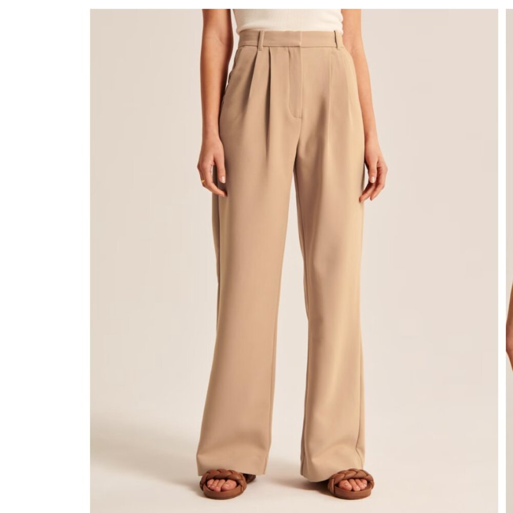 XS Abercrombie Tailored Relaxed Ultra-Wide Leg Pants